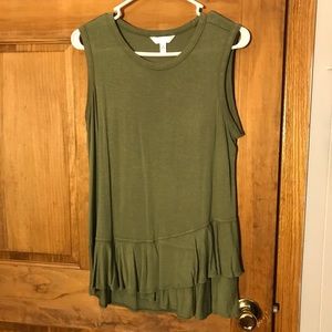 Olive/Army Green Ruched Tanktop